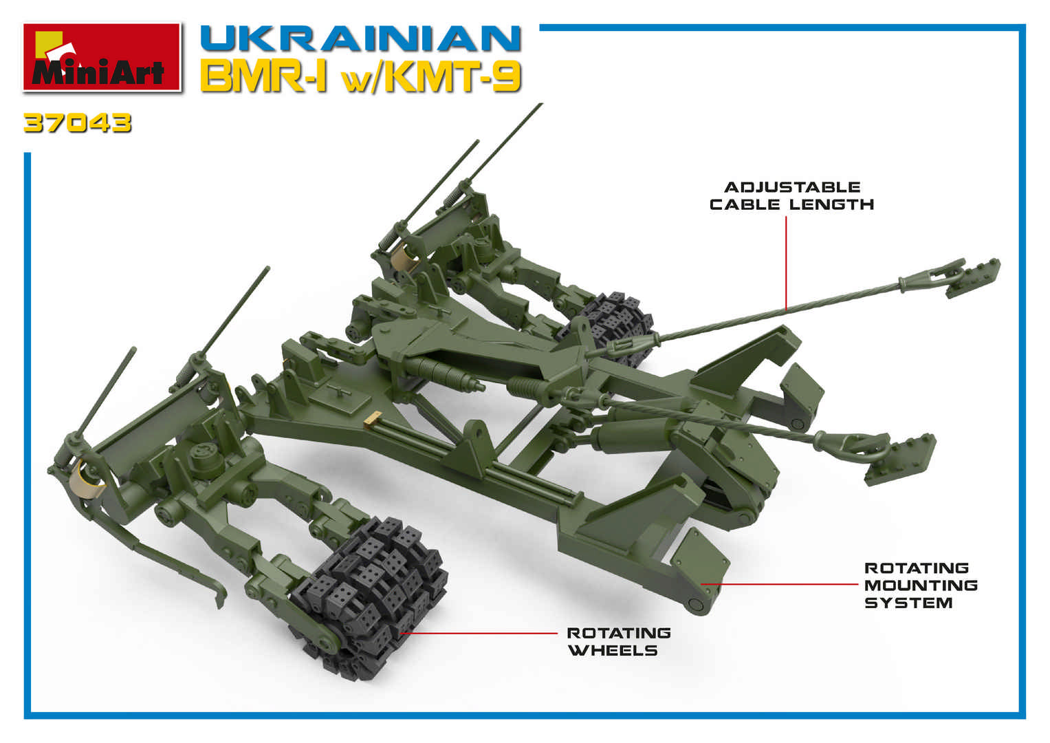 MiniArt 1/35 Ukrainian BMR-1 w/ KMT-9 | 4820183312358