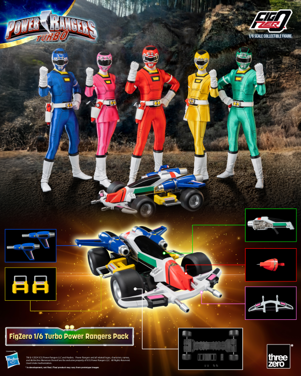 threezero Power Rangers Turbo - FigZero 1/6 Turbo Power Rangers Pack | 4895250815261