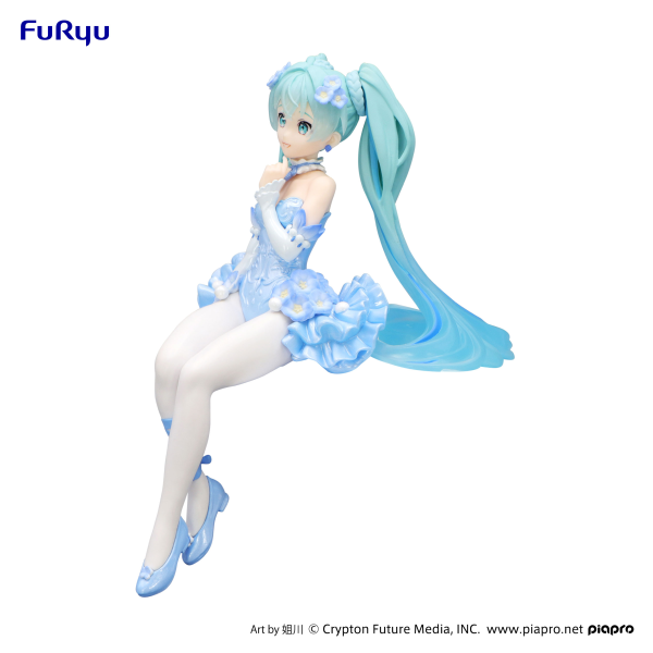 FuRyu Hatsune Miku Noodle Stopper Figure -Flower Fairy Nemophila Pail Blue Color ver.-