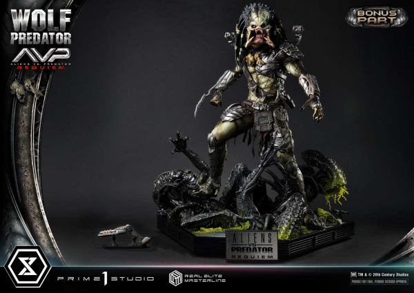 Prime 1 Studio Real Elite Masterline Aliens vs. Predator: Requiem Wolf Predator DX Bonus Version | 4582647121646