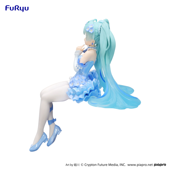 FuRyu Hatsune Miku Noodle Stopper Figure -Flower Fairy Nemophila Pail Blue Color ver.-