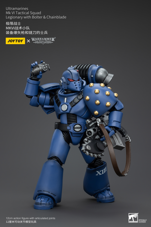 JOYTOY Ultramarines MK VI Tactical Squad Legionary with Bolter& Chainblade | 6927054400089
