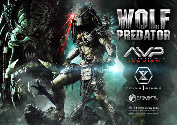 Prime 1 Studio Real Elite Masterline Aliens vs. Predator: Requiem Wolf Predator DX Bonus Version | 4582647121646