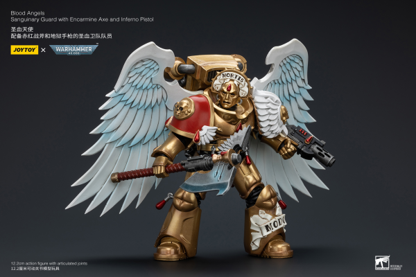 Joy Toy Blood Angels Sanguinary Guard with Encarmine Axe and Inferno Pistol | 6973130377172