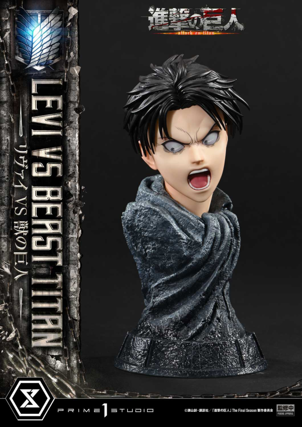 Prime 1 Studio Ultimate Premium Masterline TV animation Attack On Titan Levi versus Beast Titan Bonus Version | 4582647120069