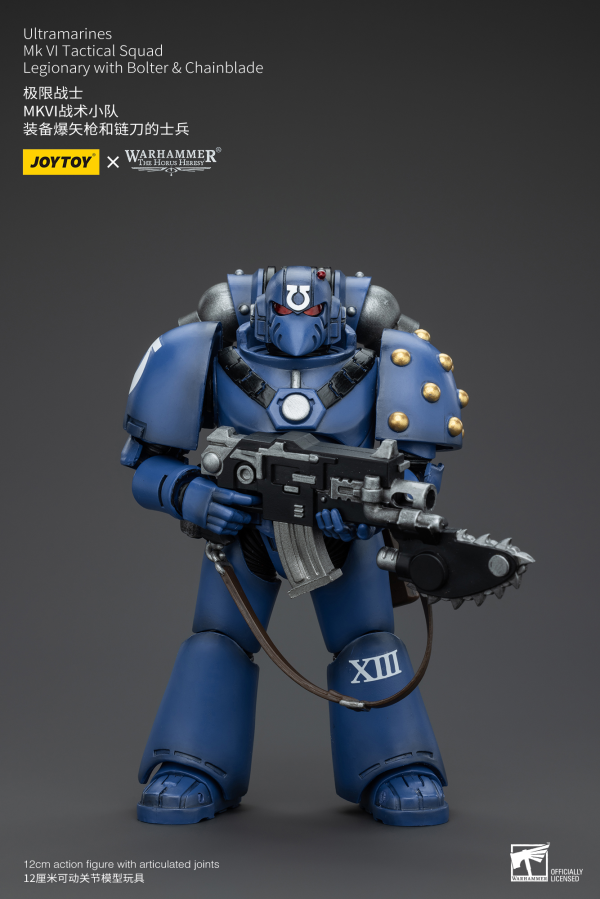 JOYTOY Ultramarines MK VI Tactical Squad Legionary with Bolter& Chainblade | 6927054400089
