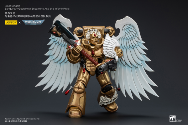 Joy Toy Blood Angels Sanguinary Guard with Encarmine Axe and Inferno Pistol | 6973130377172