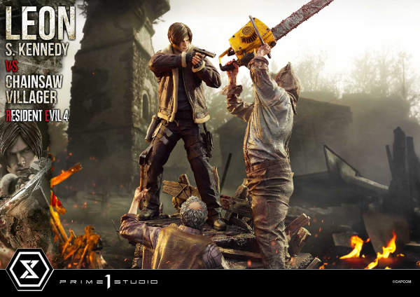 Prime 1 Studio Ultimate Premium Masterline Resident Evil 4 Leon S. Kennedy versus Chainsaw Villager | 4582647120878