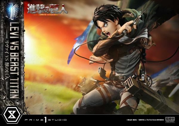 Prime 1 Studio Ultimate Premium Masterline TV animation Attack On Titan Levi versus Beast Titan Bonus Version | 4582647120069