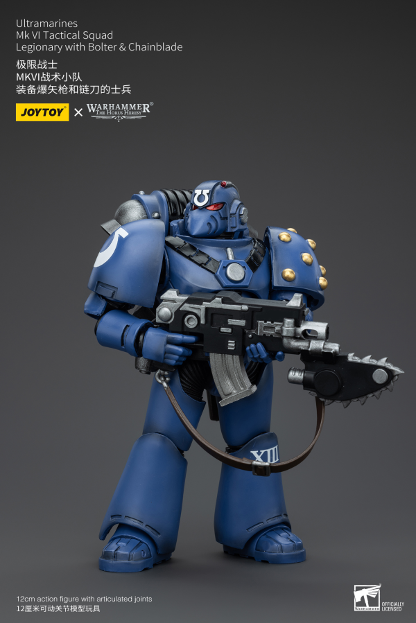 JOYTOY Ultramarines MK VI Tactical Squad Legionary with Bolter& Chainblade | 6927054400089