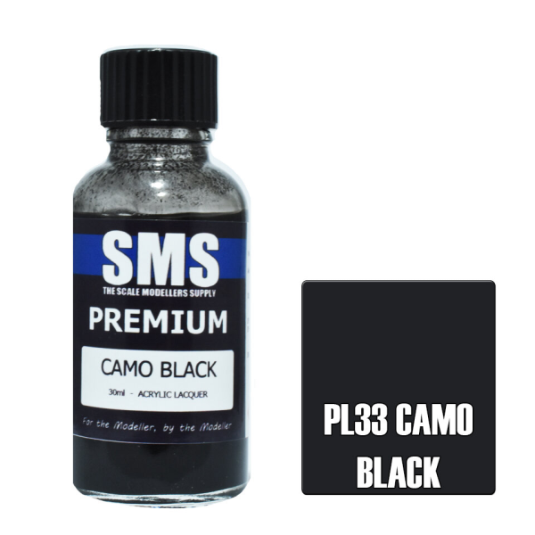 The Scale Modellers Supply (SMS) Premium CAMO BLACK FS37038 30ml | 707959821143