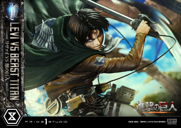 Prime 1 Studio Ultimate Premium Masterline TV animation Attack On Titan Levi versus Beast Titan Bonus Version | 4582647120069