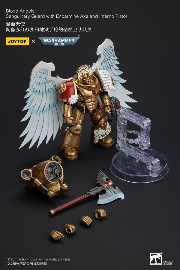 Joy Toy Blood Angels Sanguinary Guard with Encarmine Axe and Inferno Pistol | 6973130377172