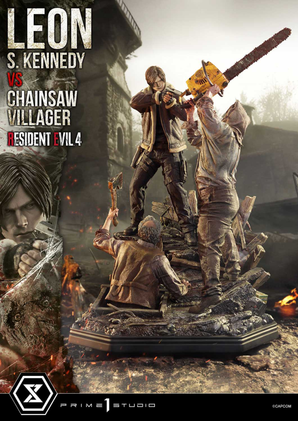 Prime 1 Studio Ultimate Premium Masterline Resident Evil 4 Leon S. Kennedy versus Chainsaw Villager | 4582647120878