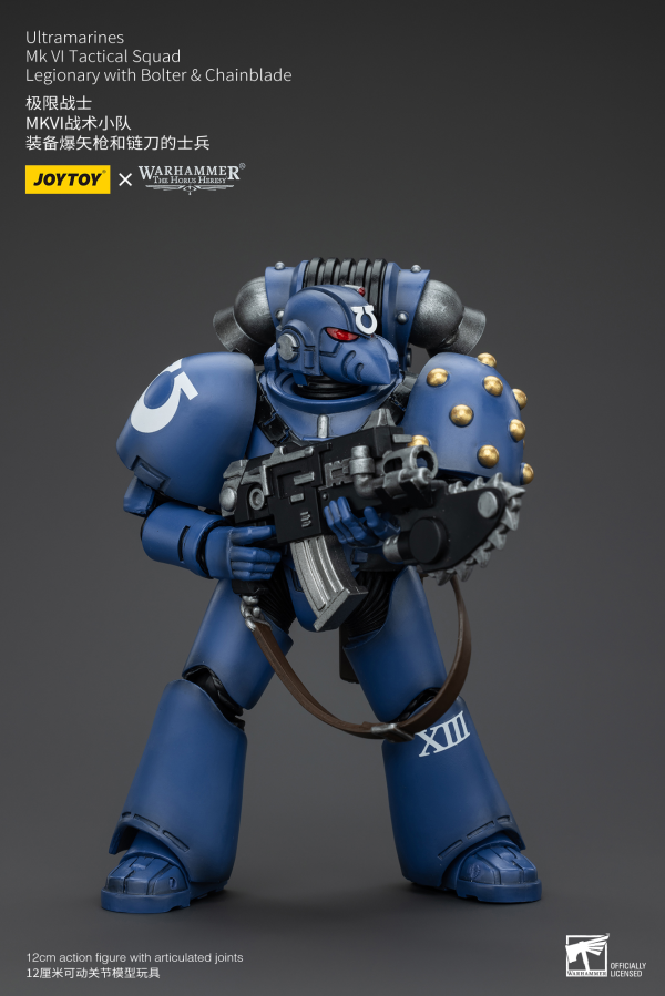 JOYTOY Ultramarines MK VI Tactical Squad Legionary with Bolter& Chainblade | 6927054400089