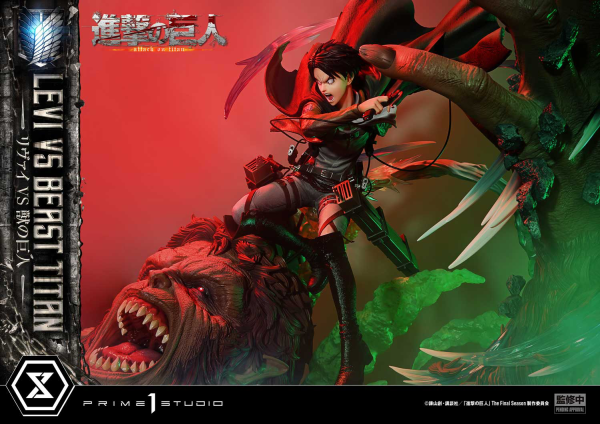 Prime 1 Studio Ultimate Premium Masterline TV animation Attack On Titan Levi versus Beast Titan Bonus Version | 4582647120069