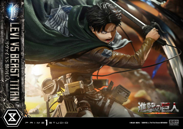 Prime 1 Studio Ultimate Premium Masterline TV animation Attack On Titan Levi versus Beast Titan Bonus Version | 4582647120069