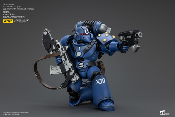 JOYTOY Ultramarines MK VI Tactical Squad Legionary with Bolter& Chainblade | 6927054400089