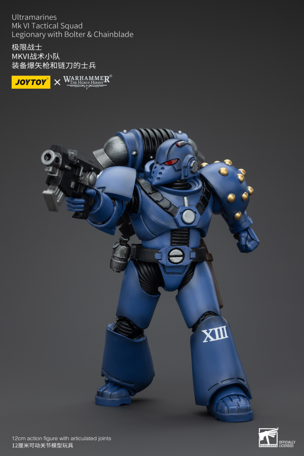 JOYTOY Ultramarines MK VI Tactical Squad Legionary with Bolter& Chainblade | 6927054400089