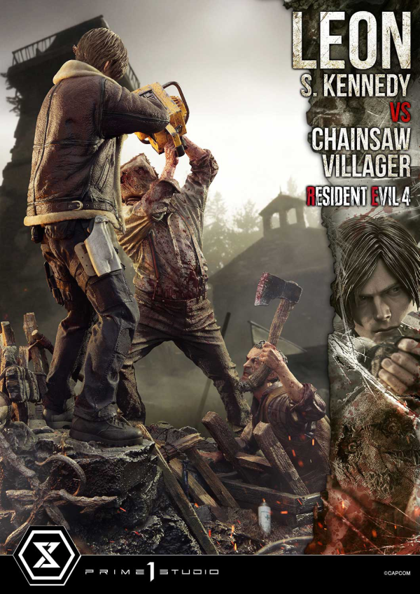 Prime 1 Studio Ultimate Premium Masterline Resident Evil 4 Leon S. Kennedy versus Chainsaw Villager | 4582647120878