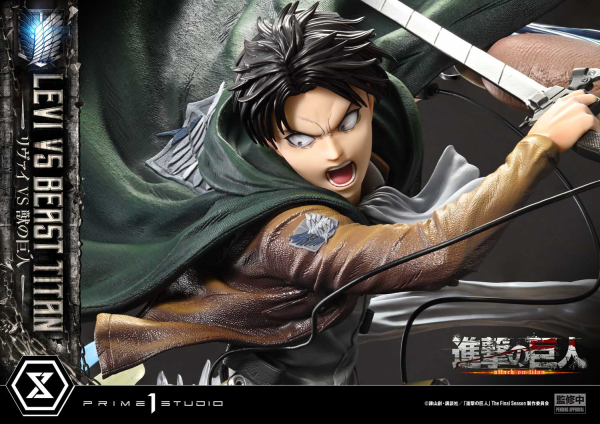 Prime 1 Studio Ultimate Premium Masterline TV animation Attack On Titan Levi versus Beast Titan Bonus Version | 4582647120069