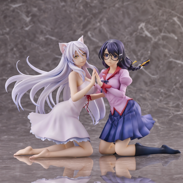 Union Creative "Nekomonogatari" Tsubasa Hanekawa Set of 2 Complete Figure(4589642715894)(4589642715894)