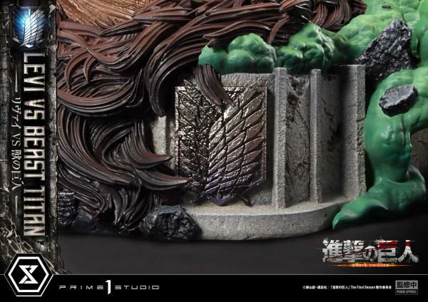 Prime 1 Studio Ultimate Premium Masterline TV animation Attack On Titan Levi versus Beast Titan Bonus Version | 4582647120069