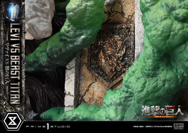 Prime 1 Studio Ultimate Premium Masterline TV animation Attack On Titan Levi versus Beast Titan Bonus Version | 4582647120069