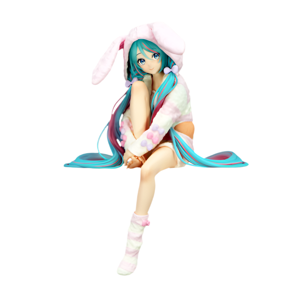 Hatsune Miku Noodle Stopper Figure -Rabbit Ear Hood Pajama- | 4582782364083