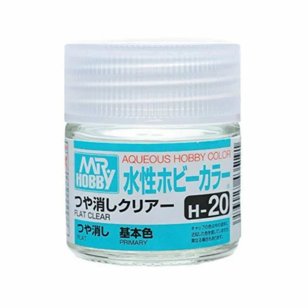Mr Hobby AQUEOUS HOBBY COLOR - H20 FLAT CLEAR (PRIMARY) | 4973028718966