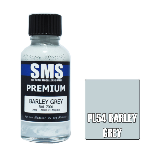 The Scale Modellers Supply (SMS) Premium BARLEY GREY RAL7001 30ml | 707959821358