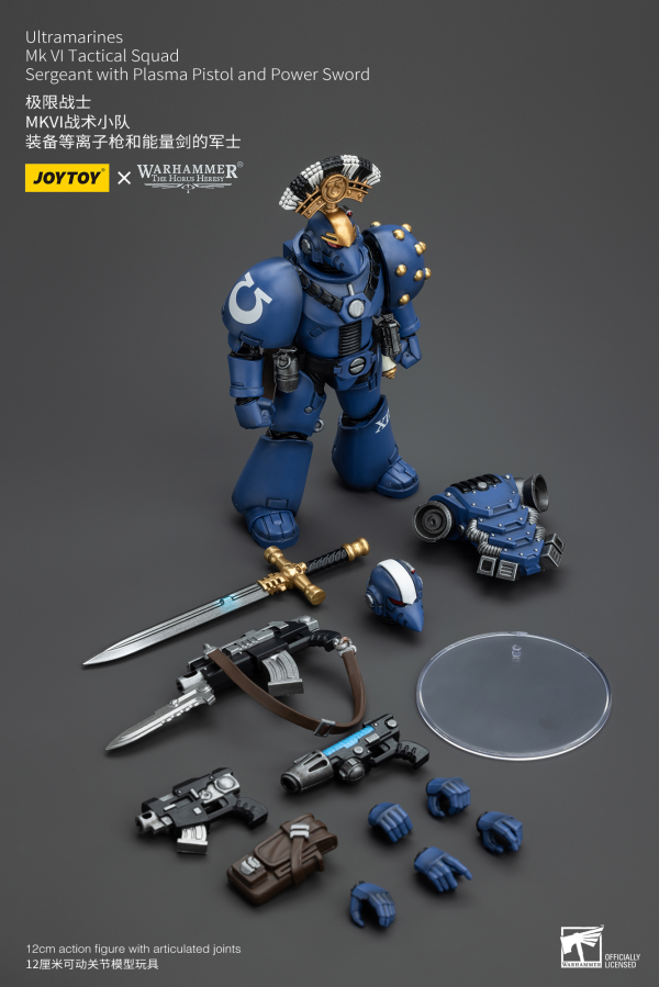 JOYTOY Ultramarines MK VI Tactical Squad Sergeant with Plasma Pistol and Power Sword | 6927054400096