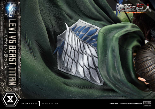 Prime 1 Studio Ultimate Premium Masterline TV animation Attack On Titan Levi versus Beast Titan Bonus Version | 4582647120069