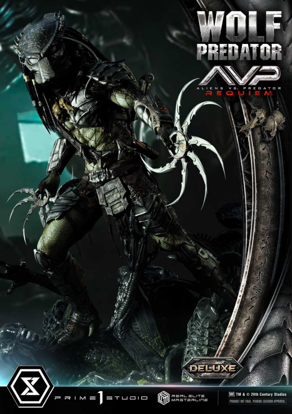 Prime 1 Studio Real Elite Masterline Aliens vs. Predator: Requiem Wolf Predator DX Bonus Version | 4582647121646