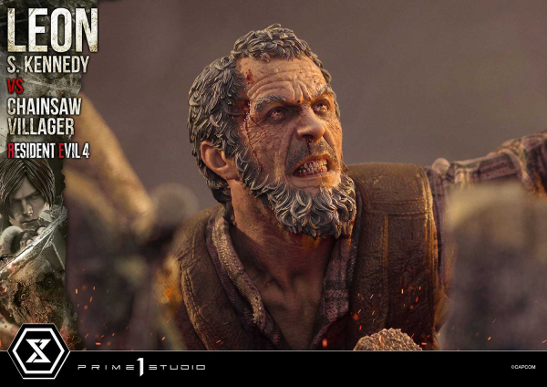 Prime 1 Studio Ultimate Premium Masterline Resident Evil 4 Leon S. Kennedy versus Chainsaw Villager | 4582647120878