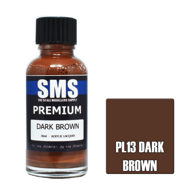 The Scale Modellers Supply (SMS) Premium DARK BROWN 30ml | 707959820948