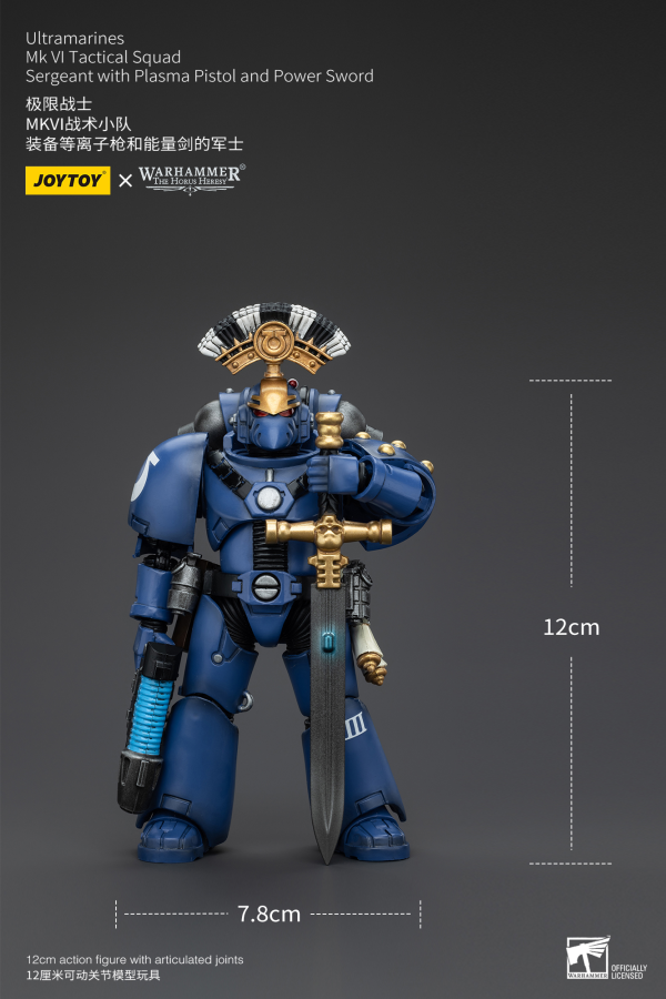 JOYTOY Ultramarines MK VI Tactical Squad Sergeant with Plasma Pistol and Power Sword | 6927054400096