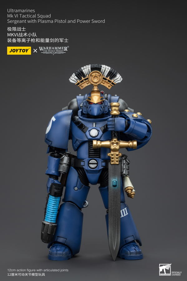 JOYTOY Ultramarines MK VI Tactical Squad Sergeant with Plasma Pistol and Power Sword | 6927054400096