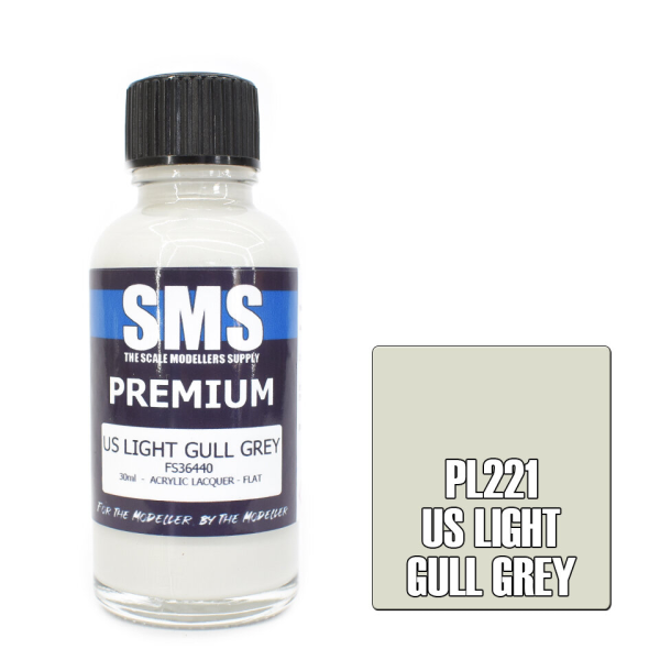 The Scale Modellers Supply (SMS) Premium US LIGHT GULL GREY FS36440 30ml | 744109798511