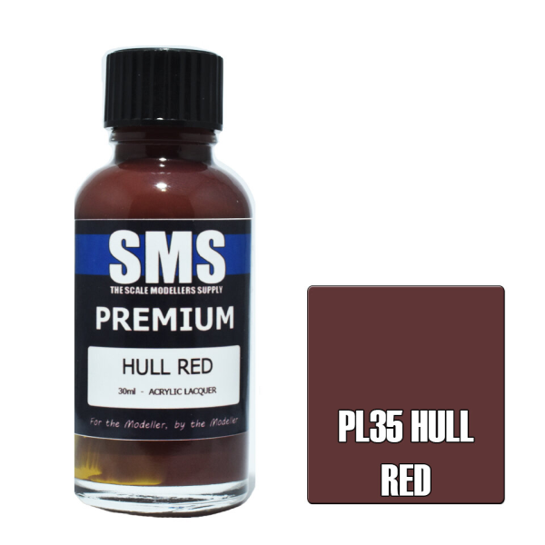 The Scale Modellers Supply (SMS) Premium HULL RED FS30075 30ml | 707959821167