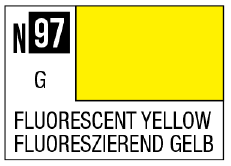 Mr Hobby Acrysion N97 - Fluorescent Yellow (Semi-Gloss/Primary) | 4973028927801
