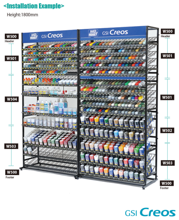 Mr Hobby New Stand For Mr. Color 100 Colors (MODULE; NOT FULL RACK) | 4973028519655