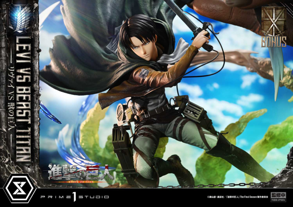 Prime 1 Studio Ultimate Premium Masterline TV animation Attack On Titan Levi versus Beast Titan Bonus Version | 4582647120069