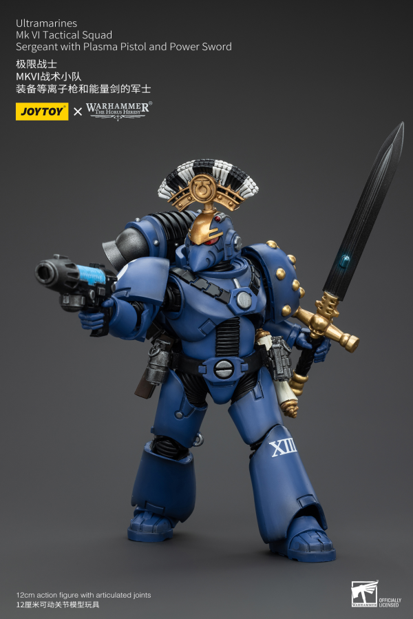 JOYTOY Ultramarines MK VI Tactical Squad Sergeant with Plasma Pistol and Power Sword | 6927054400096