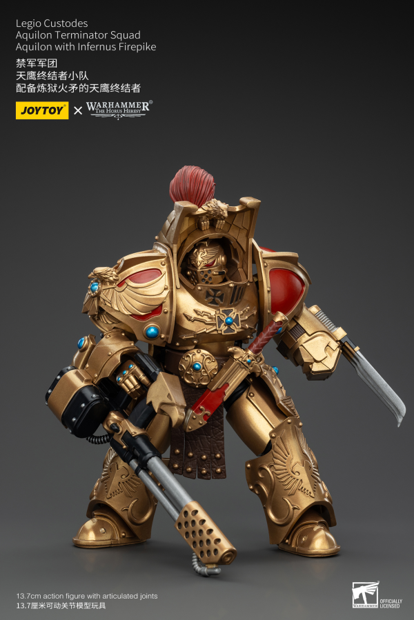JOYTOY Legio Custodes Aquilon Terminator Squad Aquilon with Infernus Firepike | 6927054400768