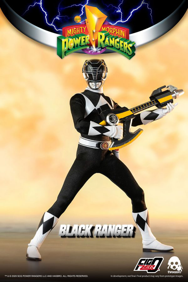 Three Zero Mighty Morphin Power Rangers - FigZero 1/6 Black Ranger | 4897056203150
