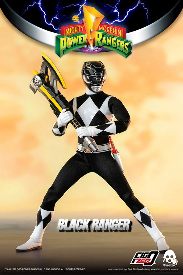 Three Zero Mighty Morphin Power Rangers - FigZero 1/6 Black Ranger | 4897056203150