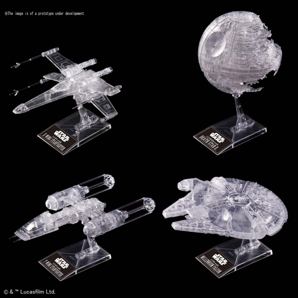 1/144 & 1/350 & 1/2700000 STAR WARS: RETURN OF THE JEDI CLEAR VEHICLE SET | 4573102582126