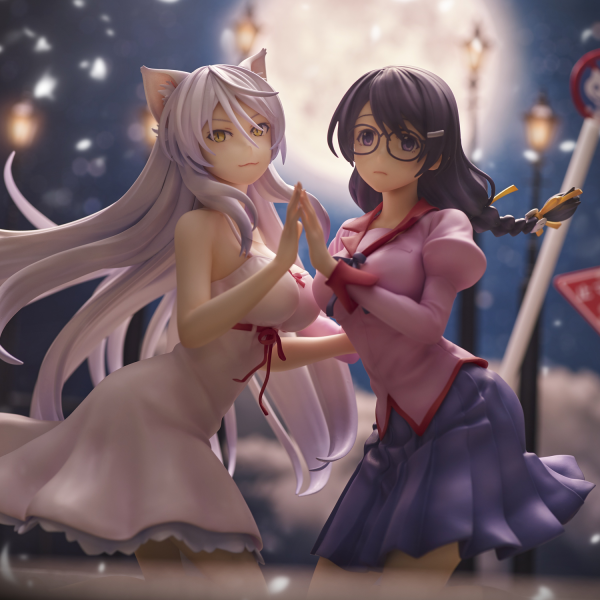 Union Creative "Nekomonogatari" Tsubasa Hanekawa Set of 2 Complete Figure(4589642715894)(4589642715894)