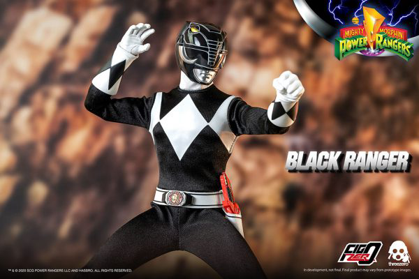 Three Zero Mighty Morphin Power Rangers - FigZero 1/6 Black Ranger | 4897056203150